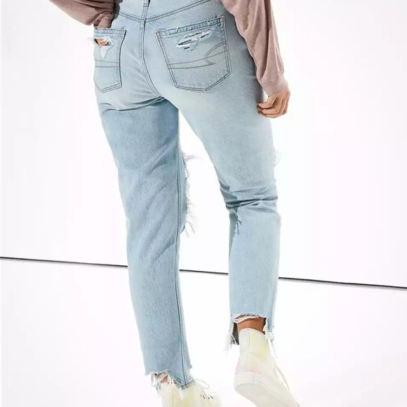 AE Mom Jean Blown Out Blue - Picture 5 of 6